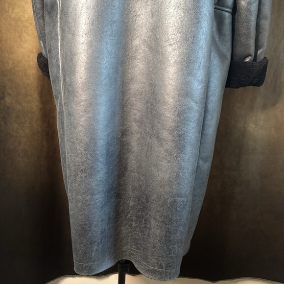 I.N.C. Men's Classic-Fit Faux-Shearling Double-Breasted Overcoat Silver Size XXL - Picture 8 of 12